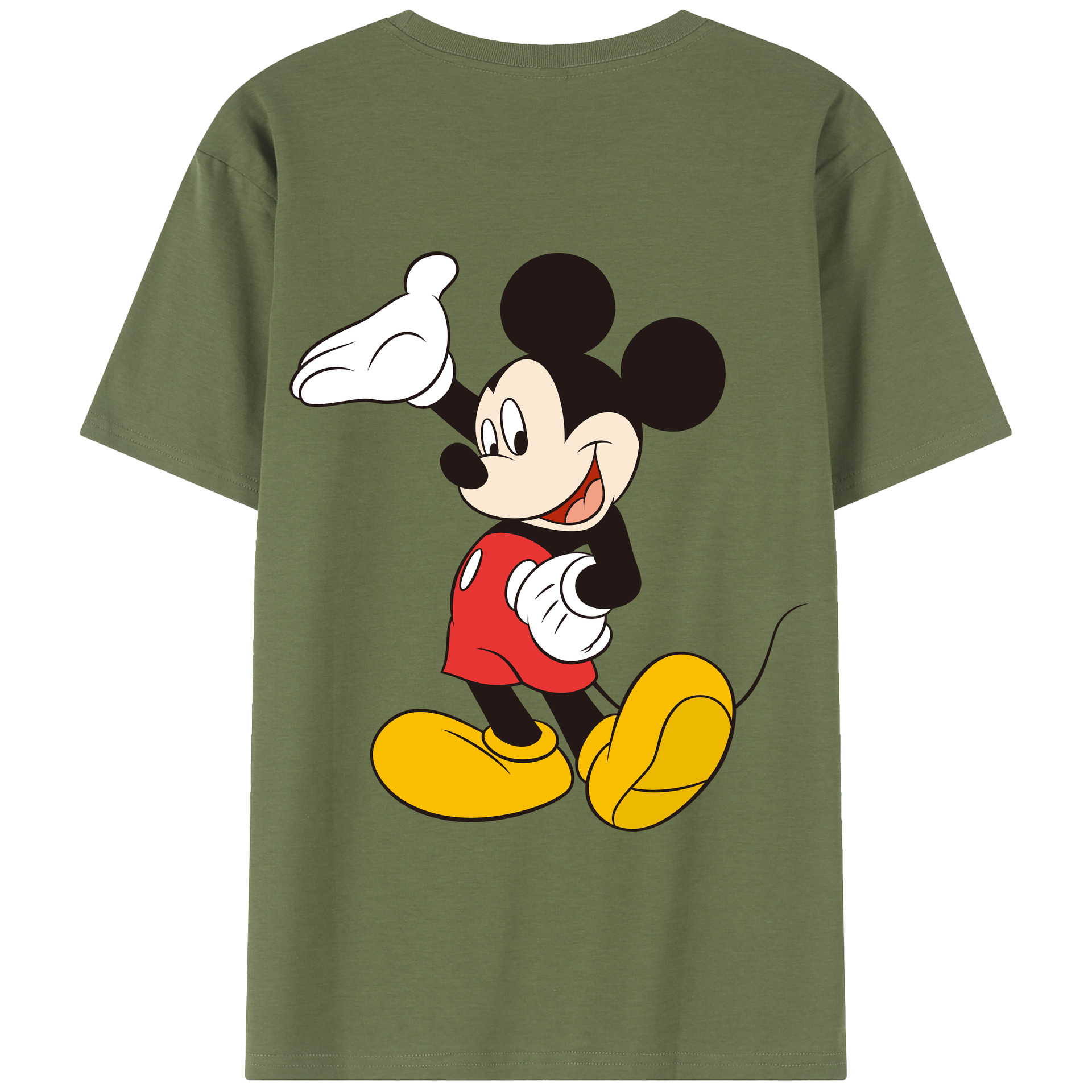 （画像用） ミッキーマウス Mickey Mouse 綿100％半袖Tシャツ（背面プリント）